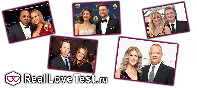 Знаменитые пары и Совместимость в браке от RealLoveTest.ru